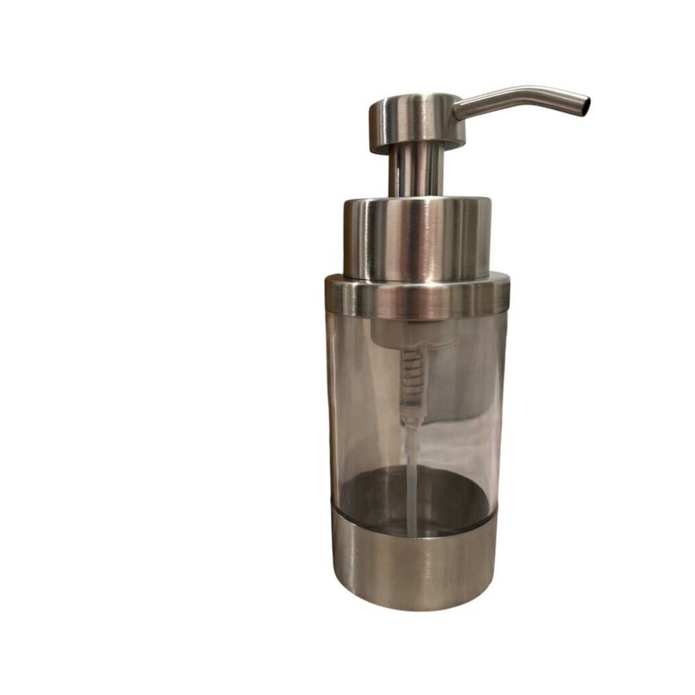 NEW in box foaming stainless steel/clear foaming soap dispenser